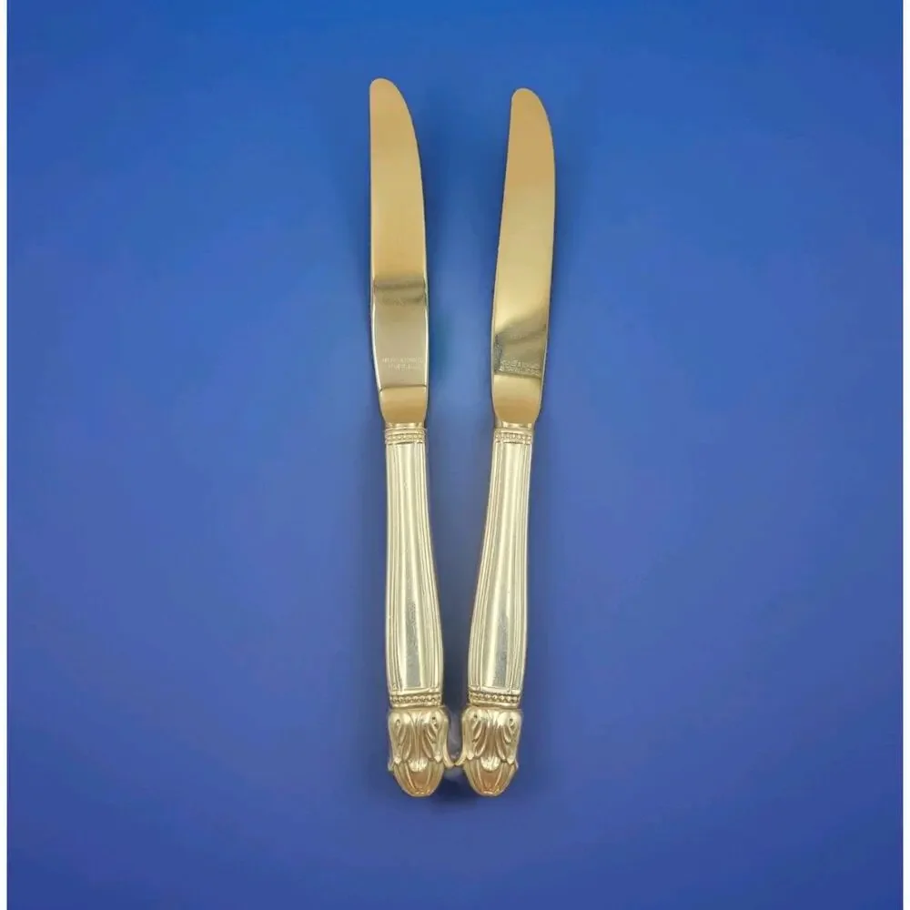 Holmes & Edwards International Silver 1938 Danish Princess Dinner Knive Set of 2